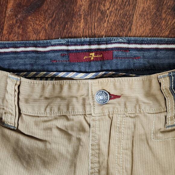 7 For All Mankind Men's Straight Leg Khaki Casual Pants Chinos 34x32 - Picture 4 of 8